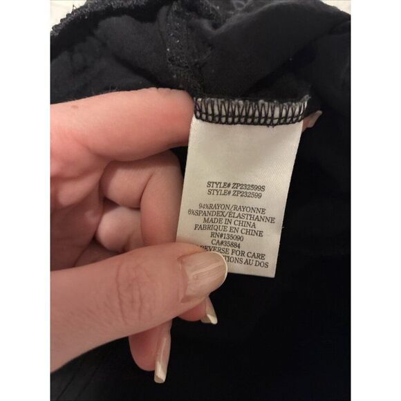 Z Supply Women’s Solid Black Wide Leg Sweat Harem Pants Medium - Picture 5 of 5